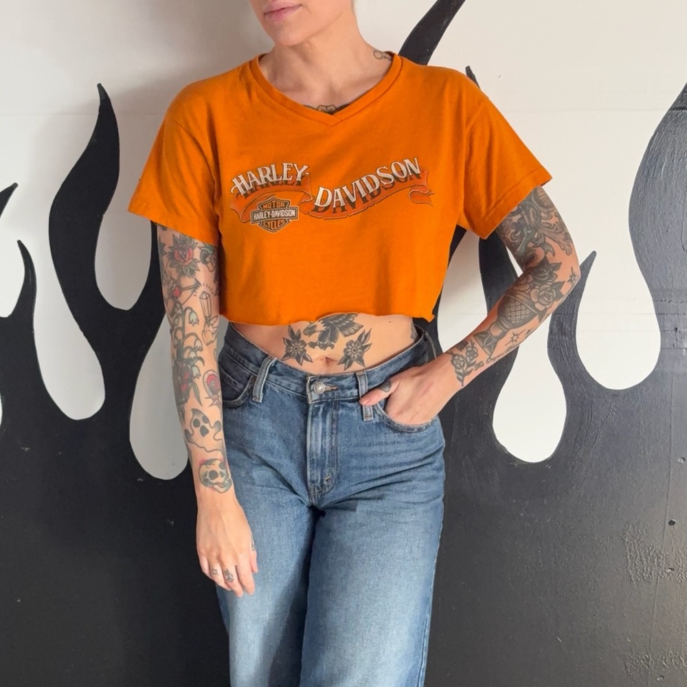 Vintage Harley-Davidson Orange T-Shirt